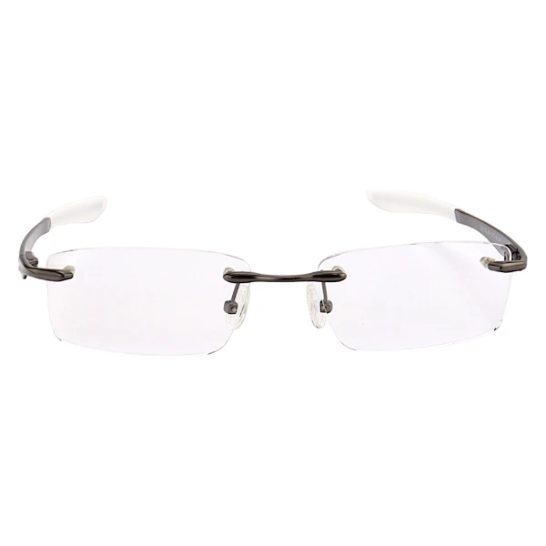 Armação de Óculos Flutuante Sem Aro Wingfold Grafite e Branco