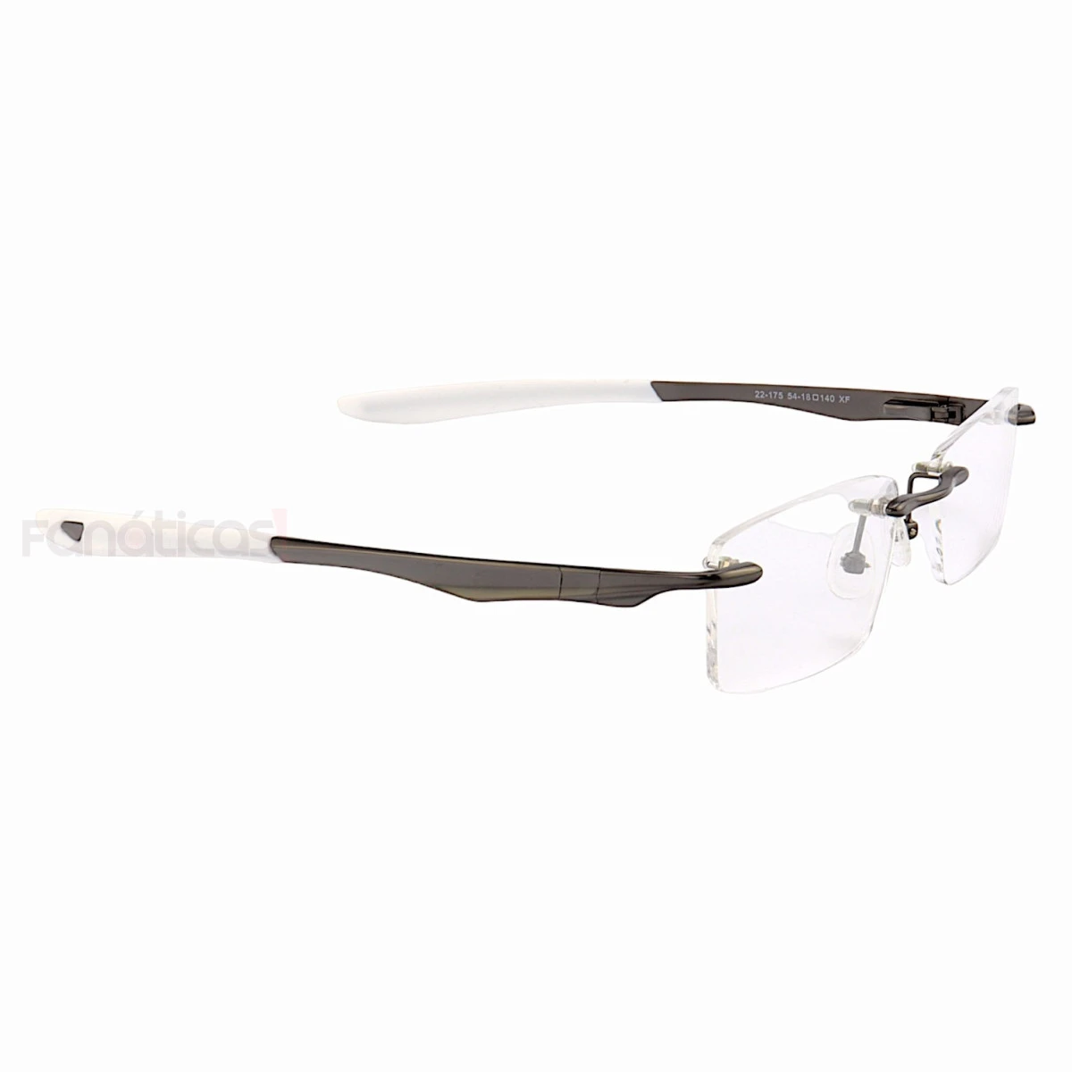 Armação de Óculos Flutuante Sem Aro Wingfold Grafite e Branco