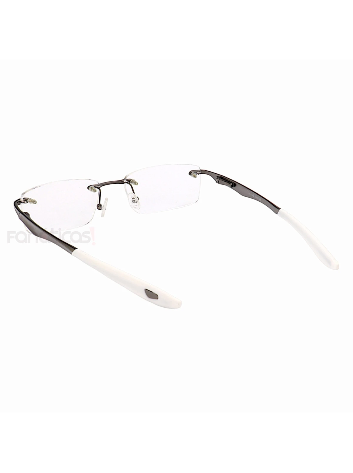 Armação de Óculos Flutuante Sem Aro Wingfold Grafite e Branco