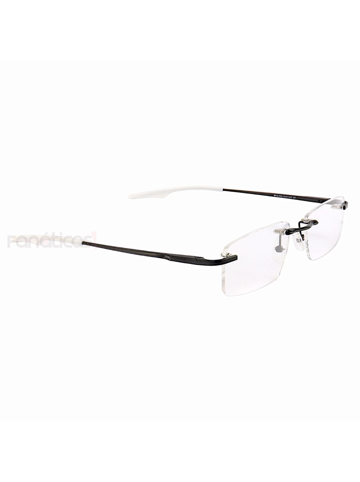 Armação de Óculos Retangular Flutuante Sem Aro Wingback Preto Branco