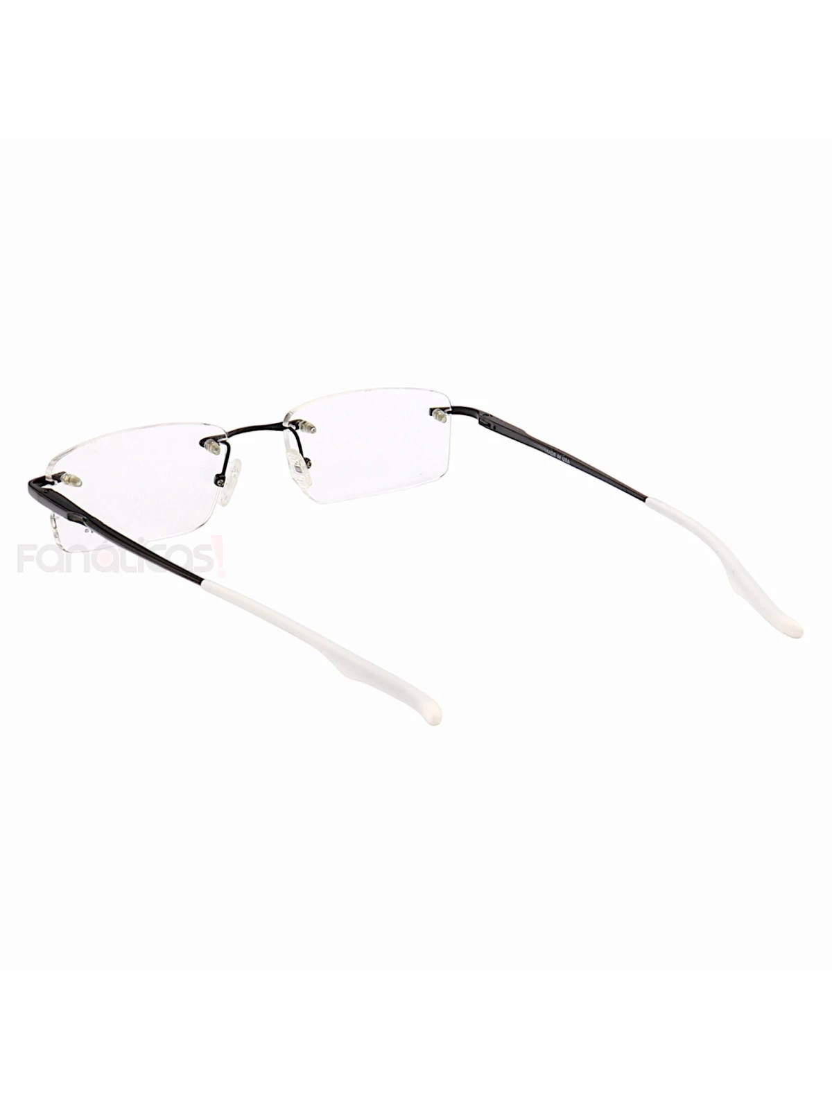 Armação de Óculos Retangular Flutuante Sem Aro Wingback Preto Branco