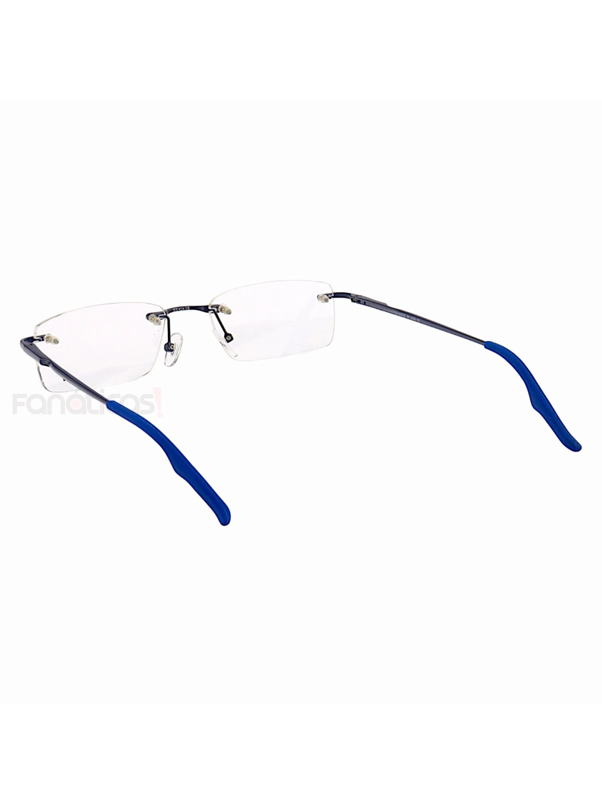 Armação de Óculos Retangular Flutuante Sem Aro Wingback Todo Azul