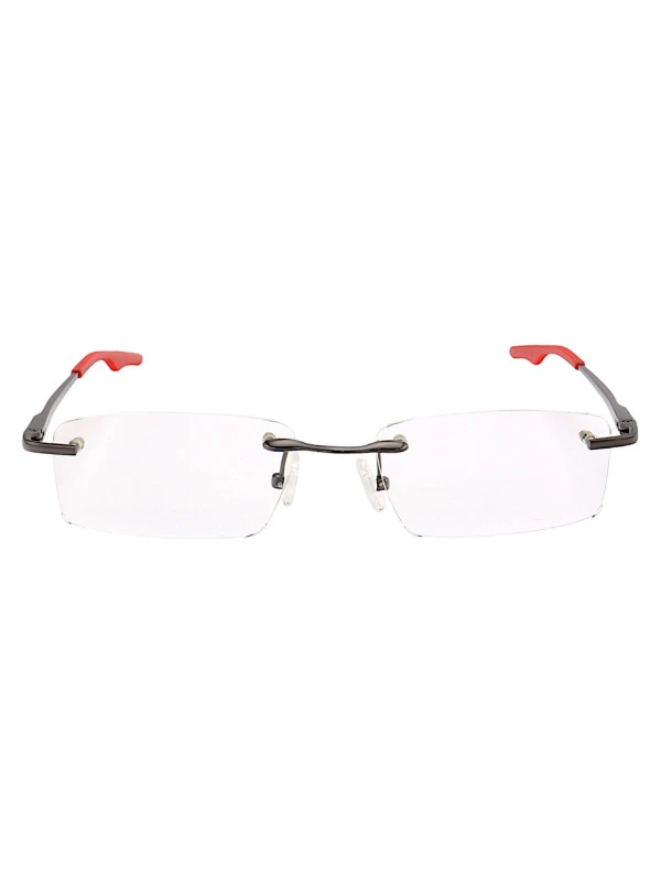 Armação de Óculos Retangular Flutuante Sem Aro Wingback Grafite Red