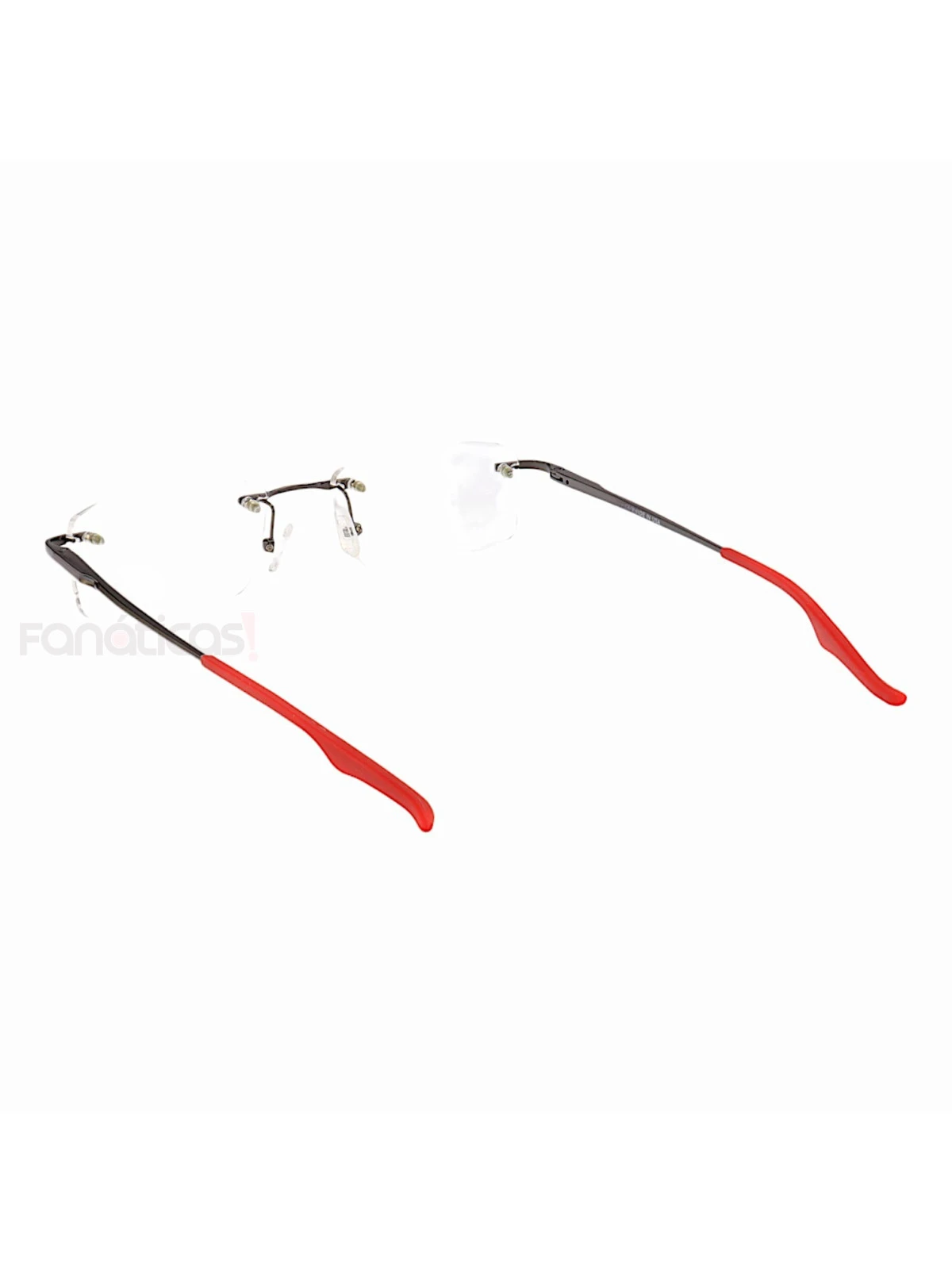 Armação de Óculos Retangular Flutuante Sem Aro Wingback Grafite Red