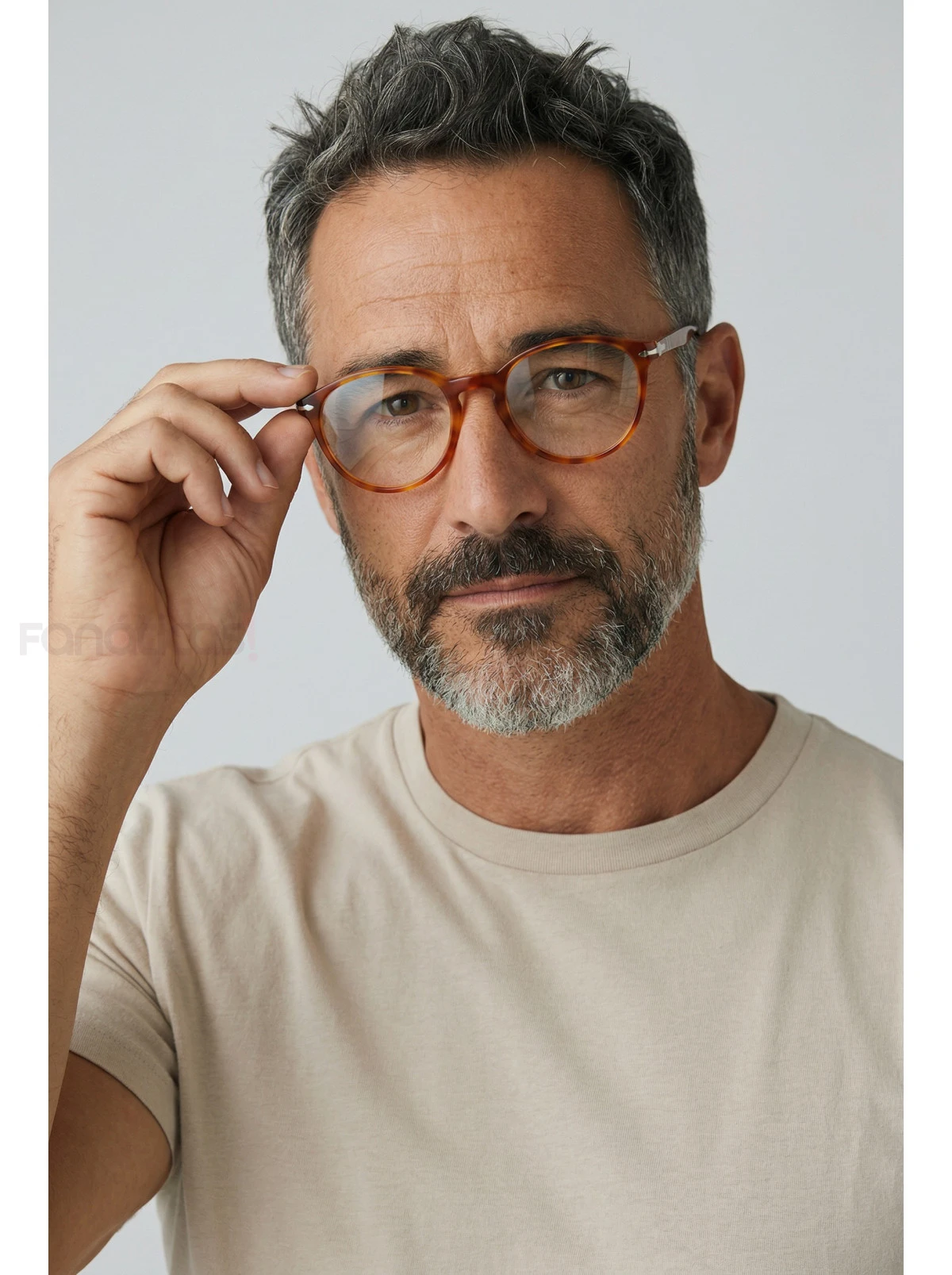 Armação de Óculos Redondo Pers 3183V Caramelo Tartaruga