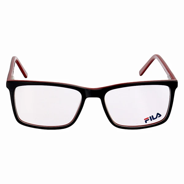 Armação de Óculos Retangular Masculina FL7062 Preto e Vermelho