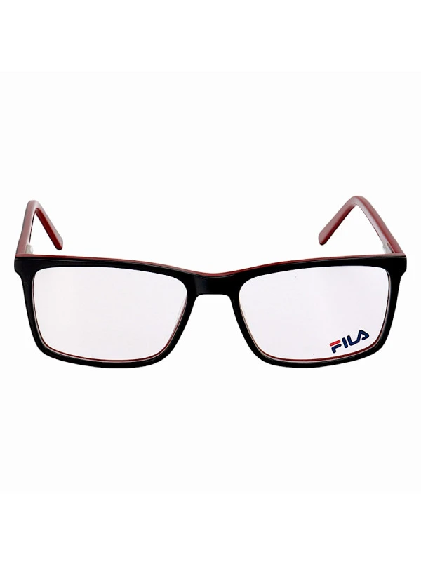 Armação de Óculos Retangular Masculina FL7062 Preto e Vermelho