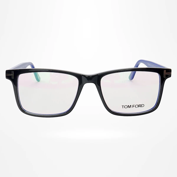 Armação de Óculos Quadrado TF5584 Preto e Azul