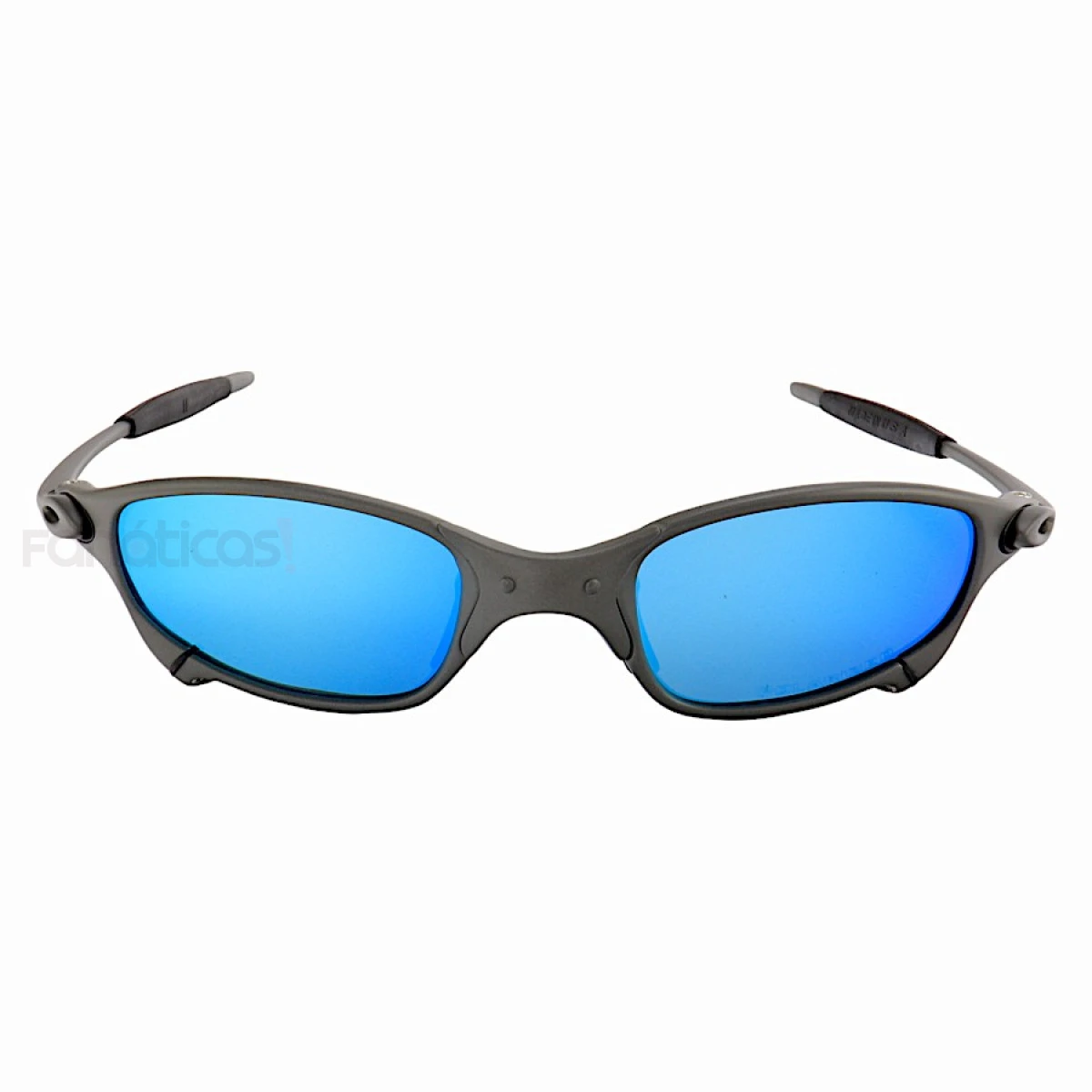 Óculos de Sol Lupa Metal Juju Grafite e Lente Azul Piscina 