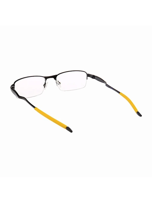 Armação de Óculos Meio Aro Evade OX3208 Preto e Amarelo