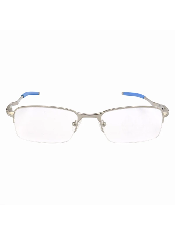Armação de Óculos Meio Aro Evade OX3208 Prata e Azul