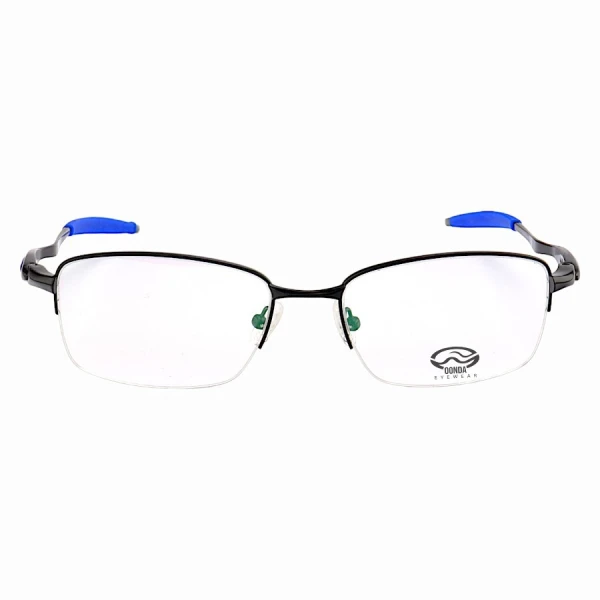 Armação de Óculos Meio Aro Evade OX3208 Preto Com Azul
