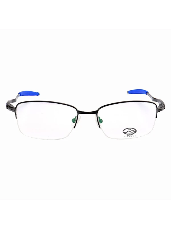 Armação de Óculos Meio Aro Evade OX3208 Preto Com Azul