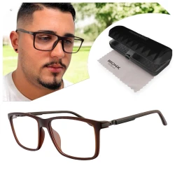 Armação de Óculos Quadrado 360 C1 MR9146 Marrom