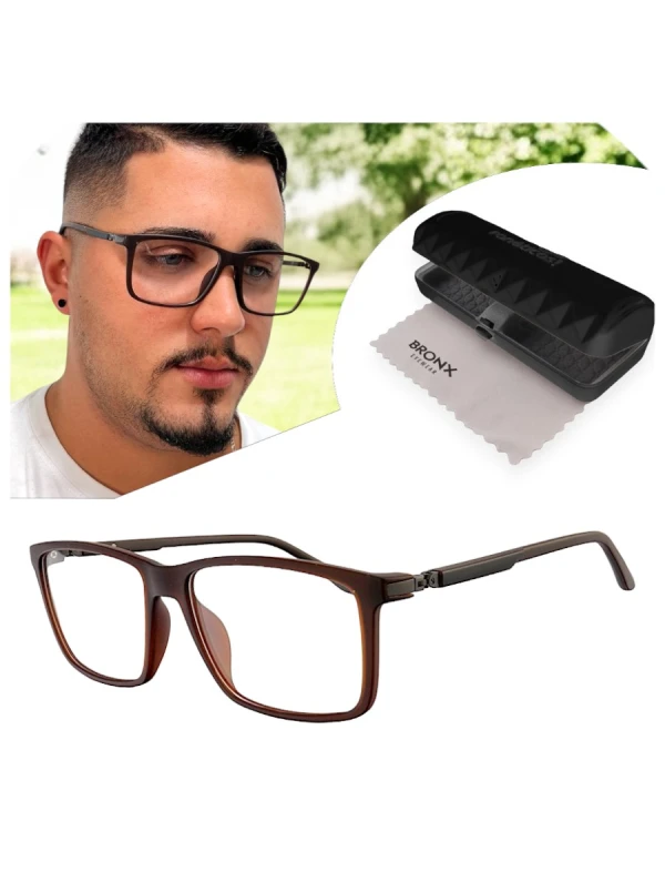 Armação de Óculos Quadrado 360 C1 MR9146 Marrom