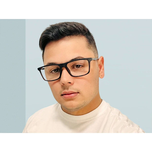 Armação de Óculos Retangular 360 C1 MR9140 Preto