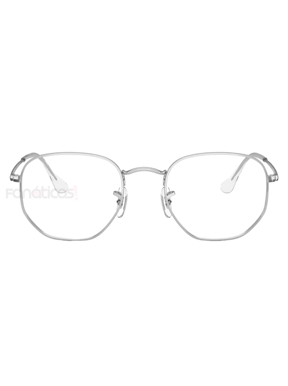 Armação de Óculos Hexagonal FN3548 Hexagonal Prata