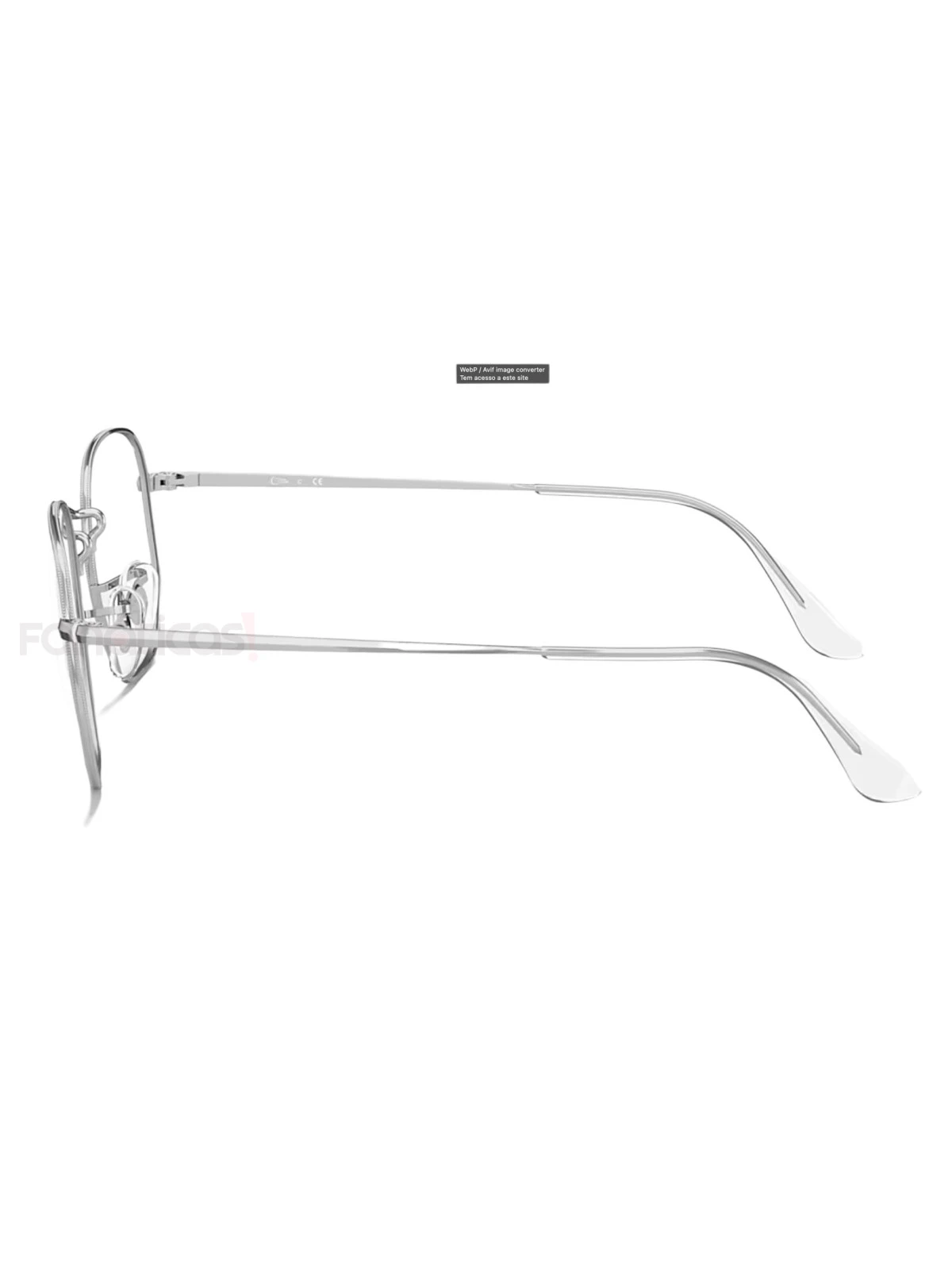 Armação de Óculos Hexagonal FN3548 Hexagonal Prata