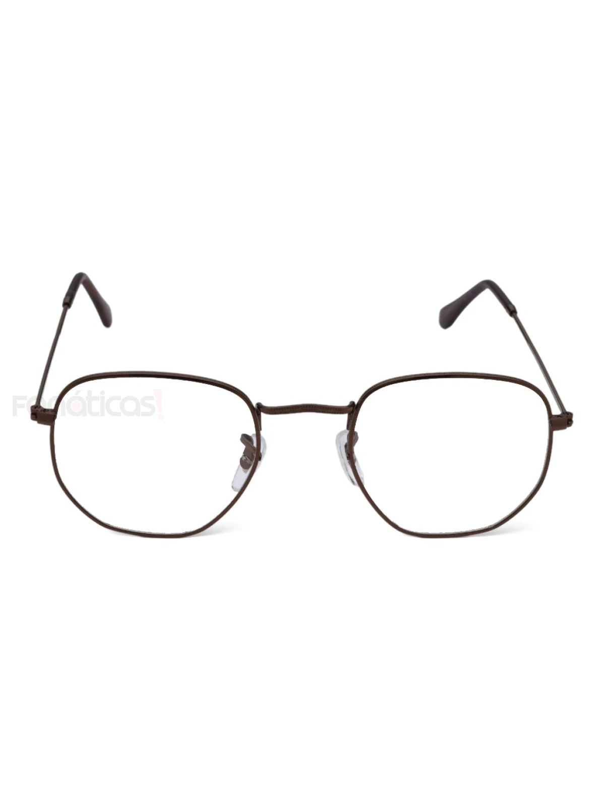 Armação de Óculos Hexagonal FN3548 Hexagonal Marrom