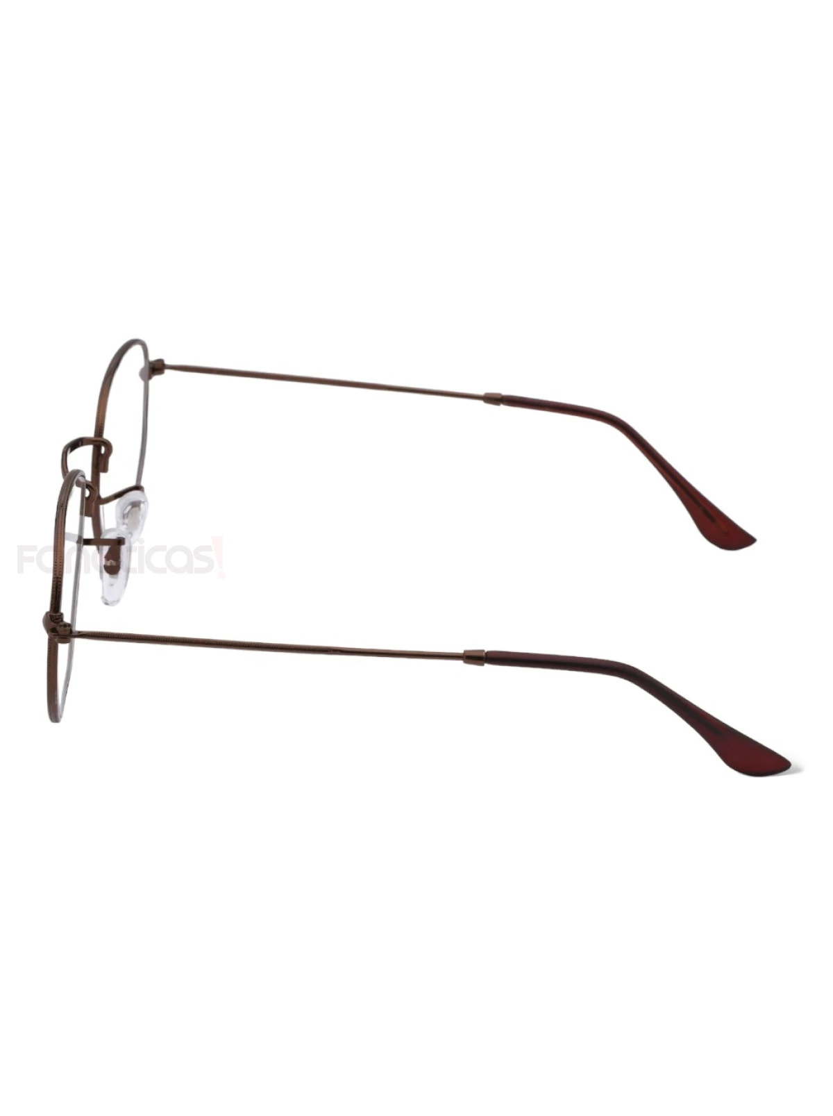 Armação de Óculos Hexagonal FN3548 Hexagonal Marrom