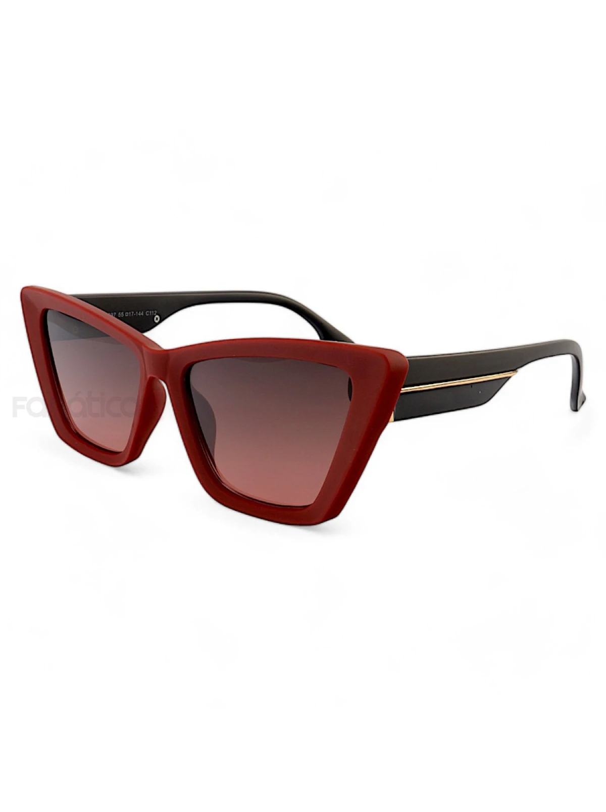 Óculos de Sol Feminino Gatinho Jade Vermelho