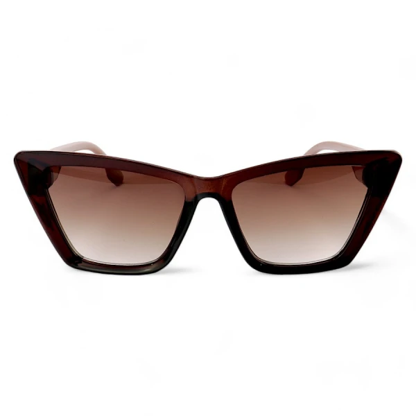 Óculos de Sol Feminino Gatinho Jade Marrom e Nude