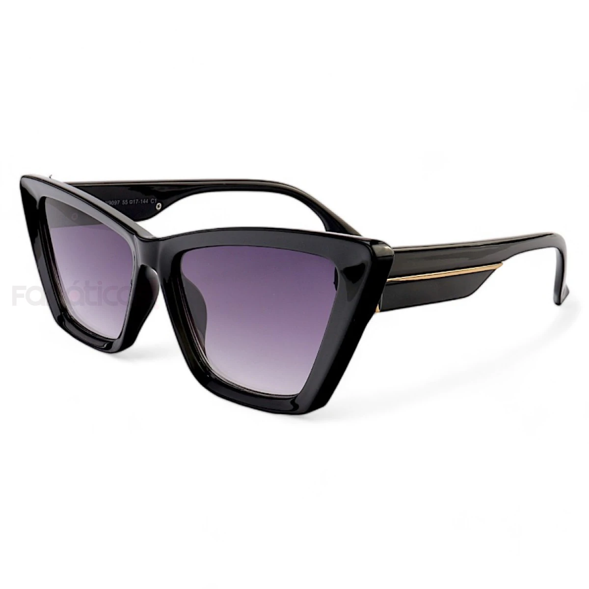Óculos de Sol Feminino Gatinho Jade Preto