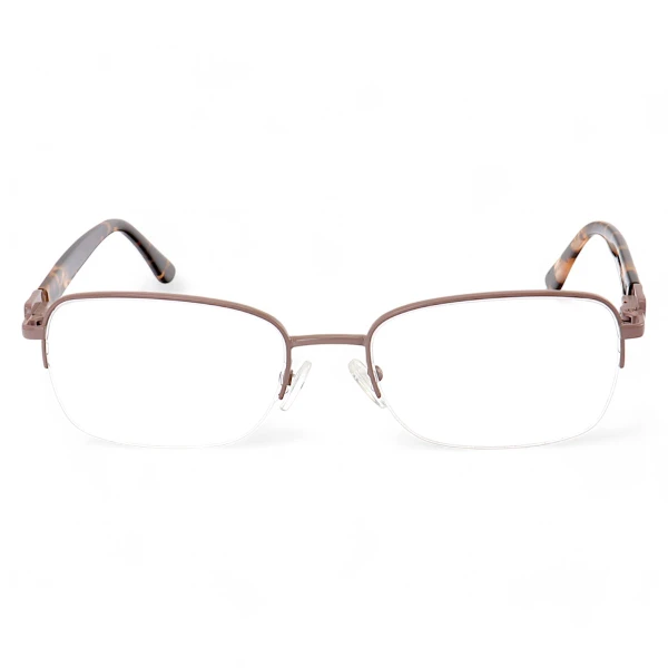 Armação de Óculos Retangular LQ306 Marrom e Tartaruga