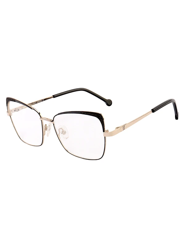 Armação de Óculos Quadrado VC8006 Preto e Dourado