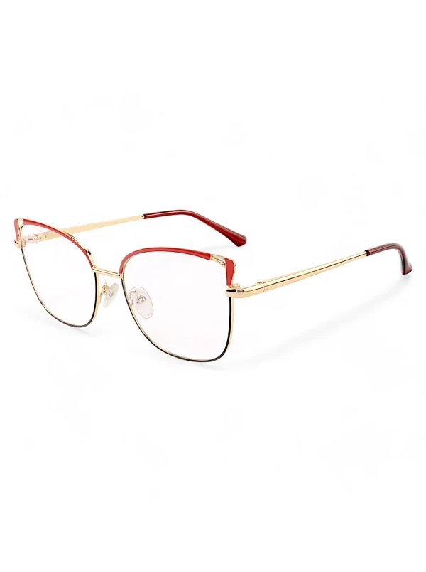 Armação de Óculos Quadrado 95796 Vermelho e Preto