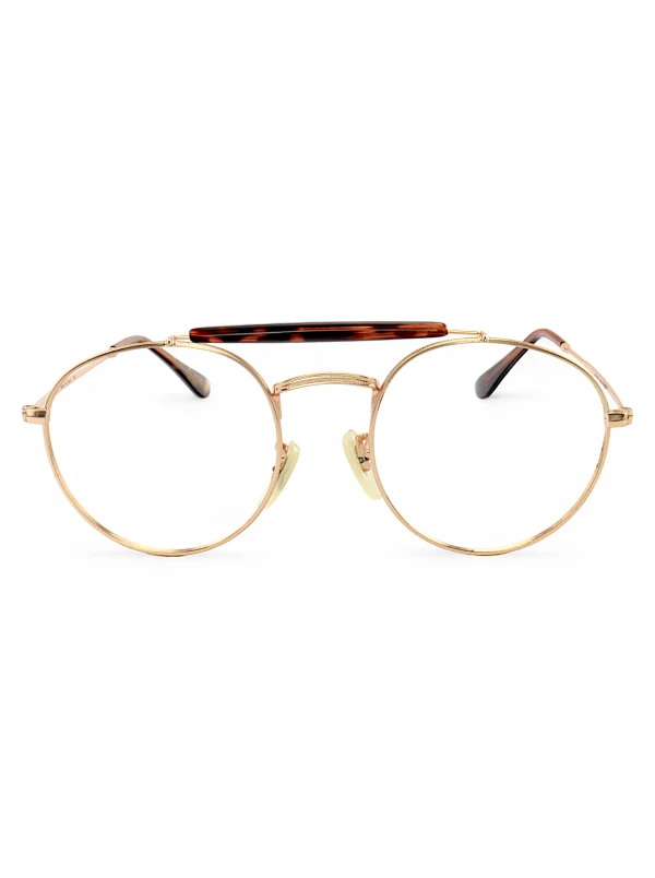 Armação de Óculos Redonda 3747 Dourada