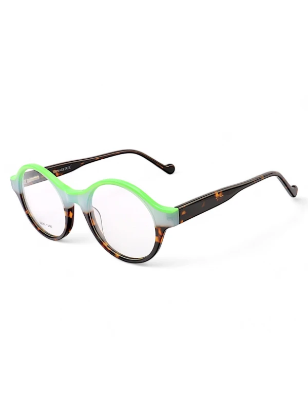 Armação de Óculos Redondo Tartaruga Degrade