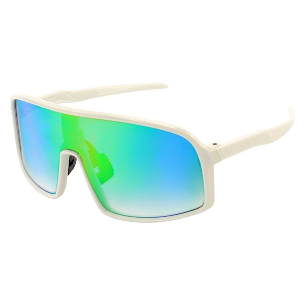 Óculos Cougar Branco e Verde Espelhado