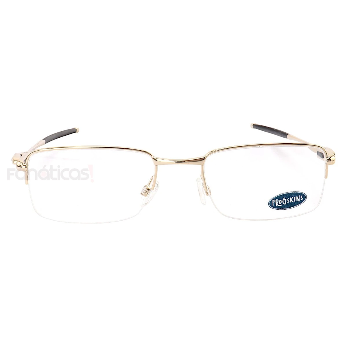 Armação de Óculos Meio Aro 826 Metal Dourado Masculina