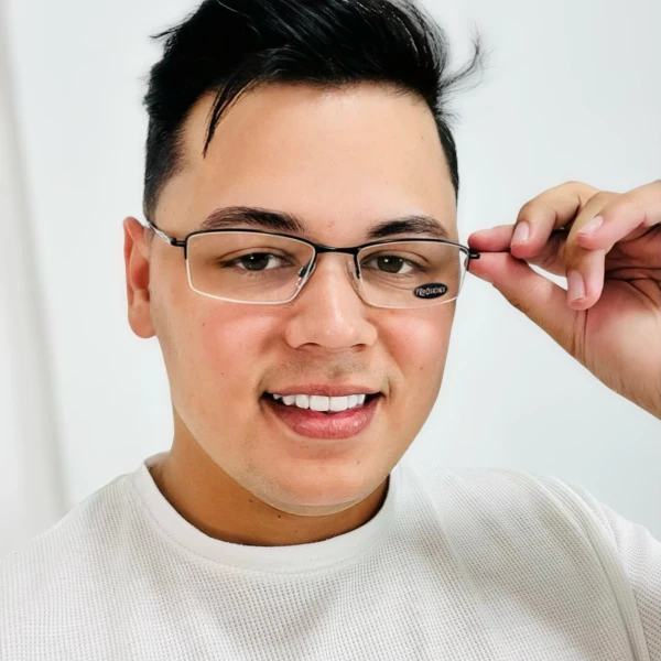 Armação Fio de Nylon Wingback Preto e Branco