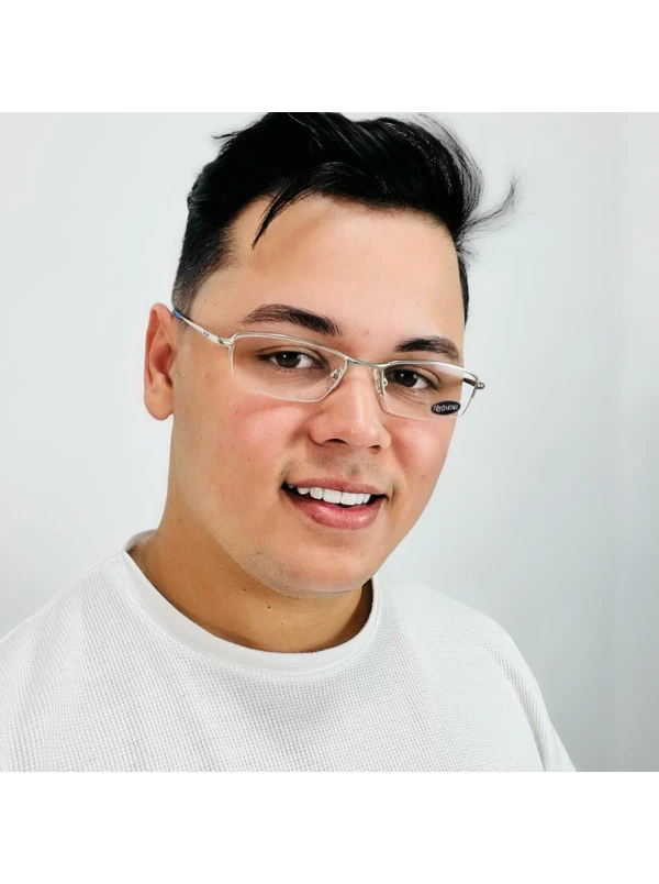 Armação Fio de Nylon Wingback Prata e Azul