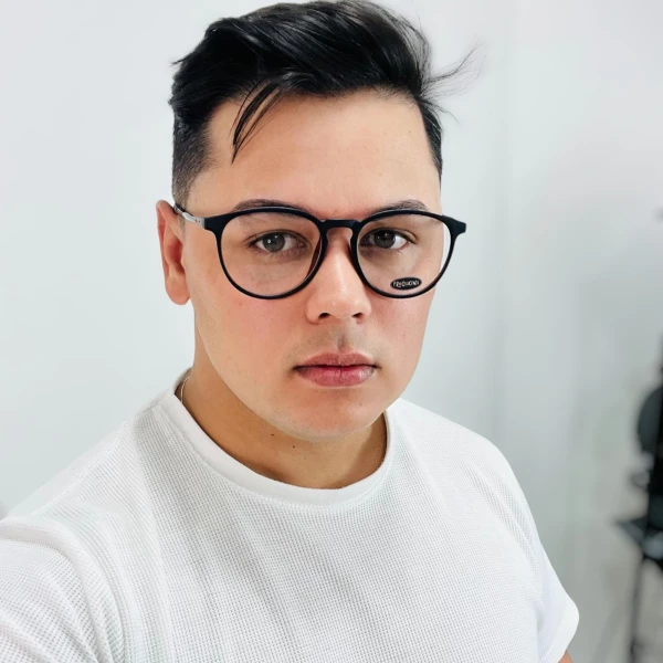 Armação Masculina 3219 Preta e Vermelho