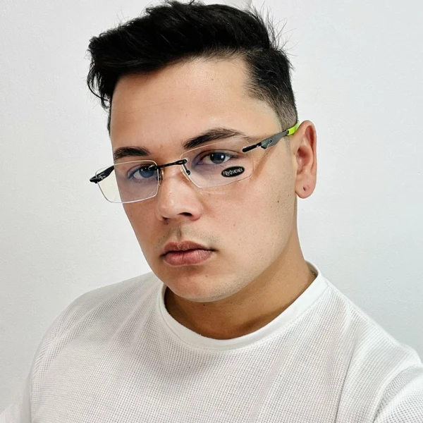 Armação Masculina Wingfold Preto e Verde