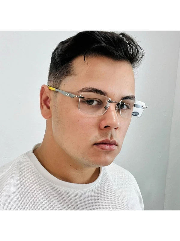 Armação Masculina Wingfold Grafite e Amarelo