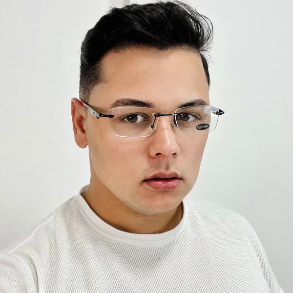 Armação Masculina Wingfold Grafite e Vermelho