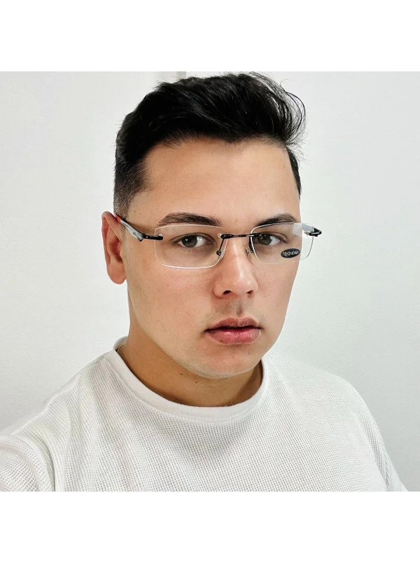 Armação Masculina Wingfold Grafite e Vermelho