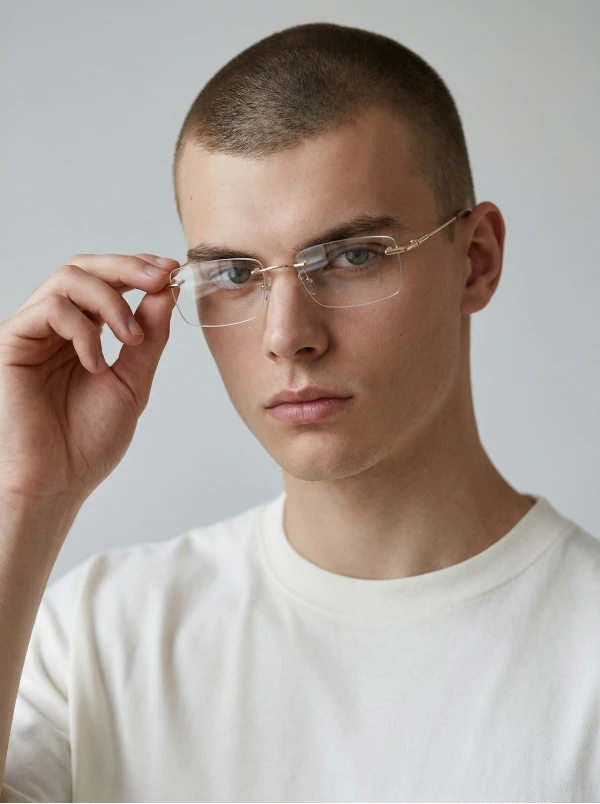 Armação de Óculos Balgriff Memory Titânio Flexivel Dourado