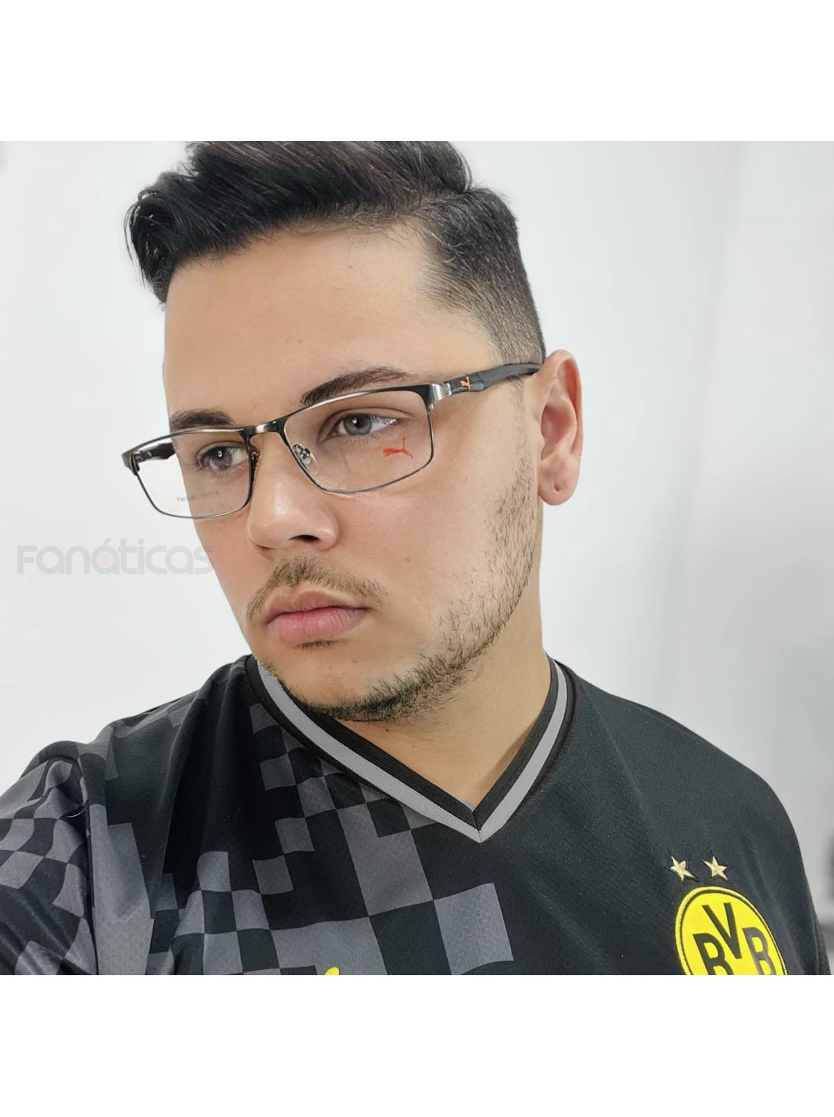 Armação de Óculos Masculino Retangular PM5365 Grafite e Laranja