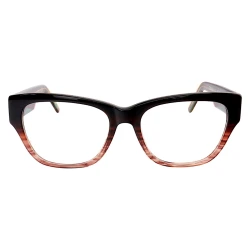 Armação de Óculos Quadrada D4054 Marrom Degrade Translucida