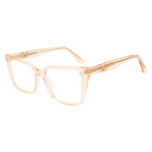 Armação de Óculos Quadrada DG5031 Creme Translucido