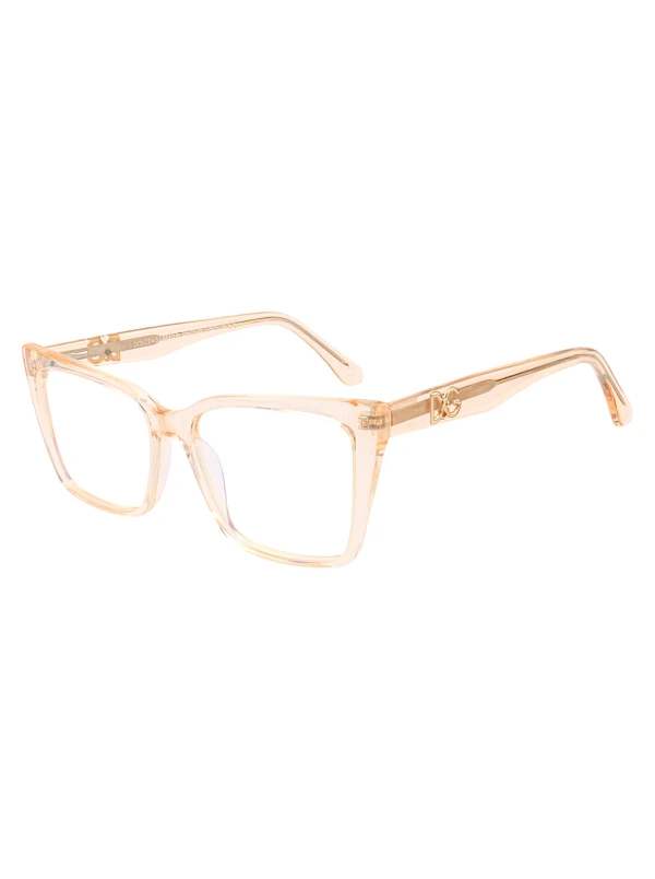 Armação de Óculos Quadrada DG5031 Creme Translucido