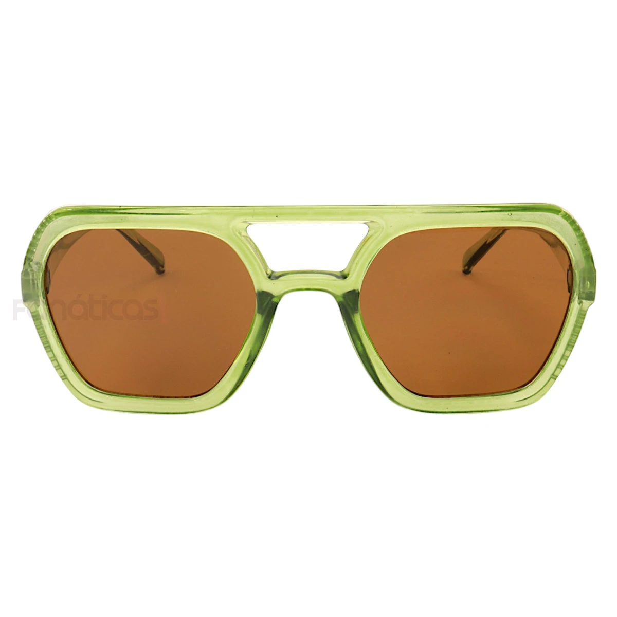 Óculos de Sol Quadrado Max Verde Translucido