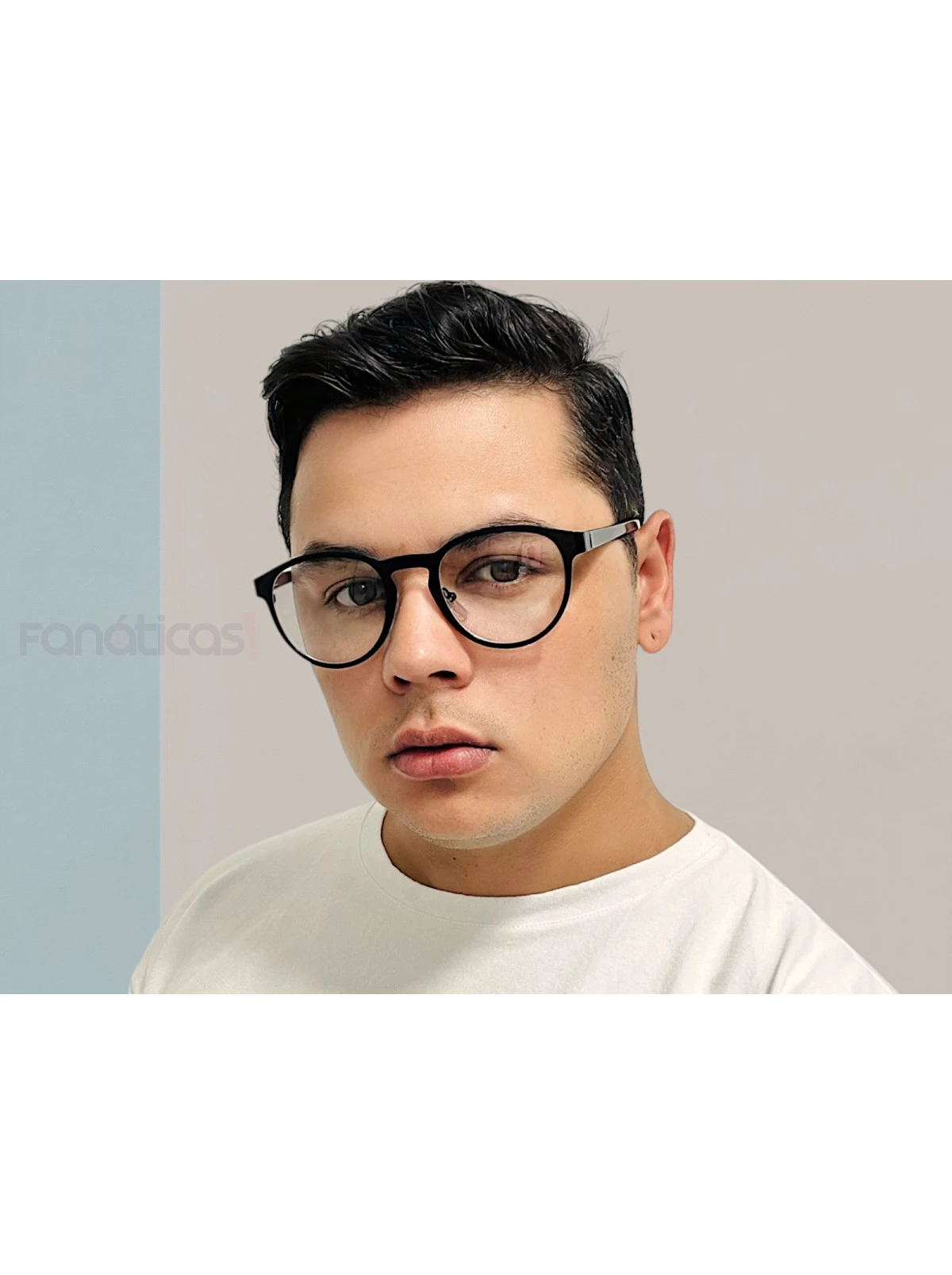 Armação de Óculos AQ240507 Redondo Preto e Vermelho