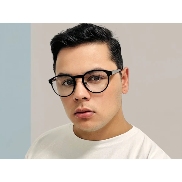 Armação de Óculos Clark Preto e Vermelho