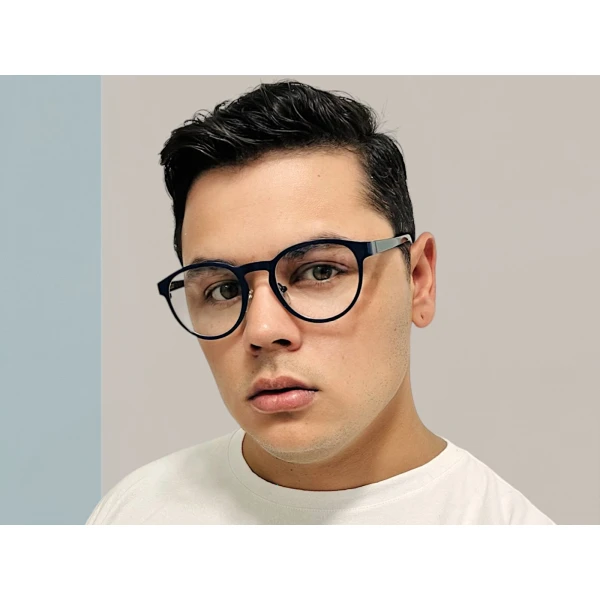 Armação de Óculos Clark Preto e Azul